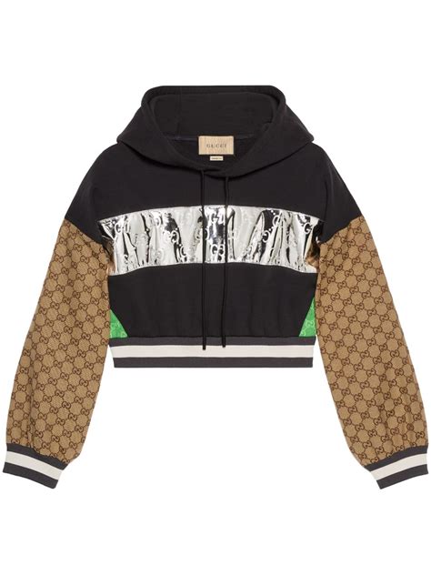 gucci crop hoodie|farfetch gucci hoodie.